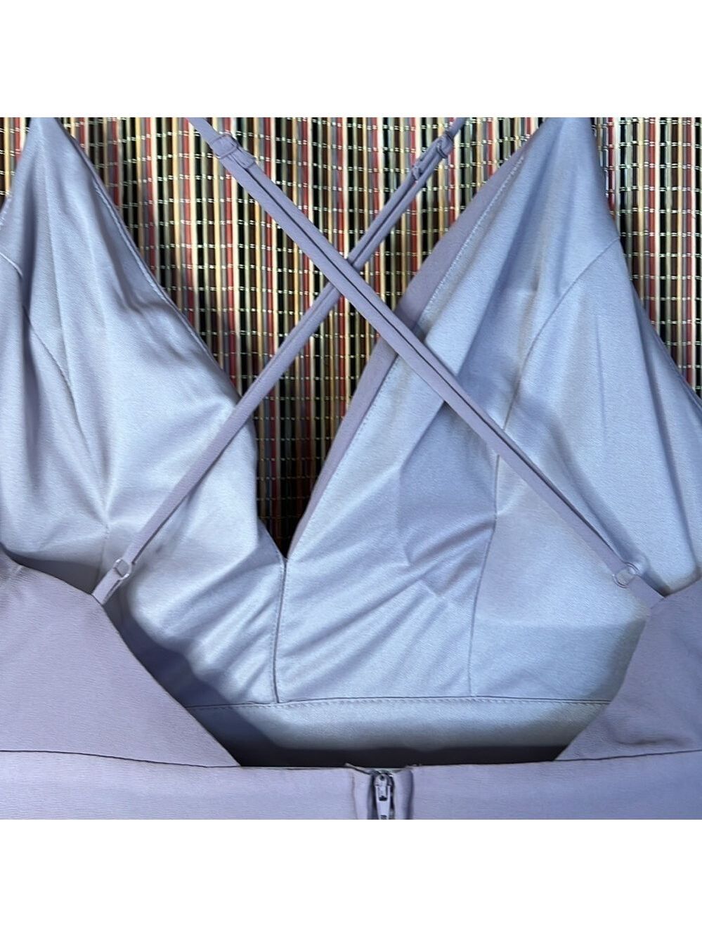Speechless Formal Dress, SZ 15, Mauve, NWT, crossed adjustable spaghetti straps - Picture 5 of 10